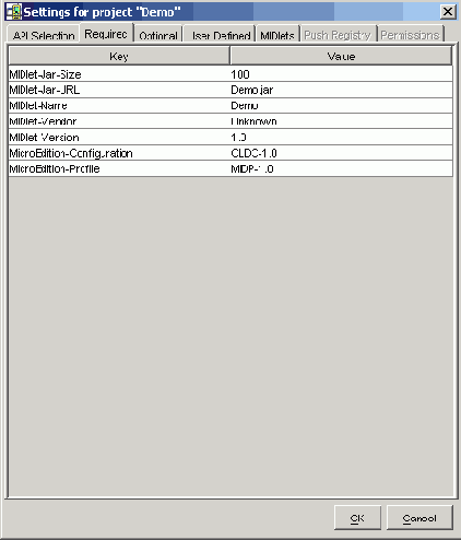 Создание проекта в JE Wireless Toolkit