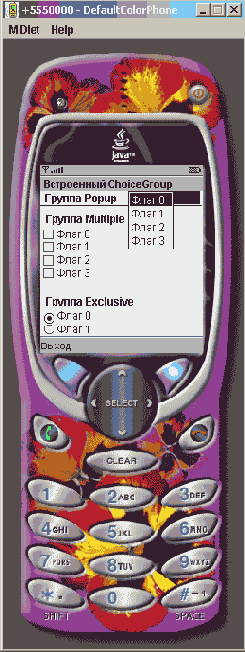 Класс ChoiceGroup